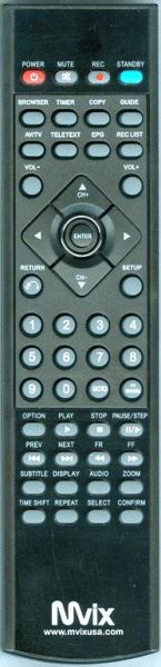 Replacement remote for Mvix MUPREMOTE, ULITO PRO, MX880HD