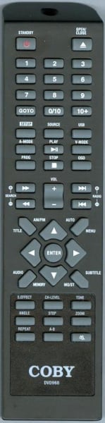 Replacement remote for Coby DVD968