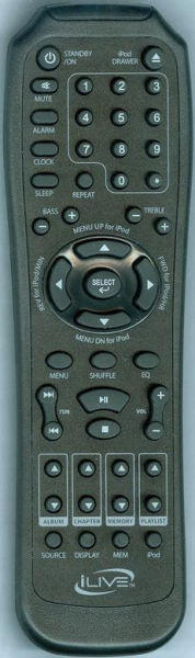 替换的遥控器用于 iLive REMITP280B, ITP280B