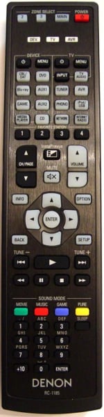 Replacement remote for Denon RC-1185, AVR-X4000