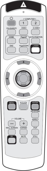 替换的遥控器用于 Mitsubishi XD490U XD460U XL2550U XL1550U