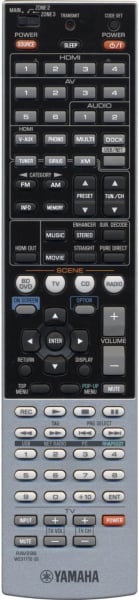 Replacement remote for Yamaha RAV296 WS31710 RX-V2065