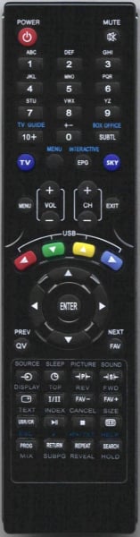 Replacement remote control for Videocon VU326LDF(2VERS.)