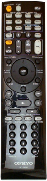Replacement remote for Onkyo TX-SA706 TX-SA806 TX-SR706