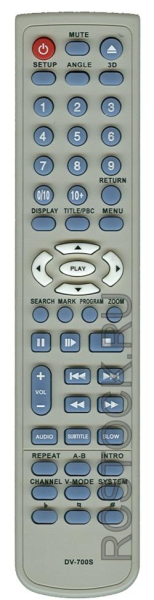 Replacement remote control for Sencor SDV7101