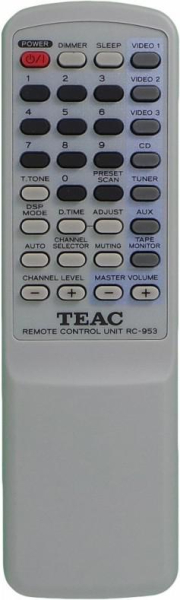 替换的遥控器用于 Sherwood RMRV6108, RD6108, RD6500, RM105