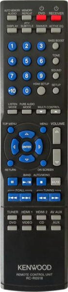 Replacement remote control for Kenwood RC-R0518