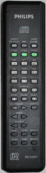 Replacement remote control for Philips CD850