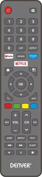 Replacement remote control for Polaroid 58D1U-FDVB