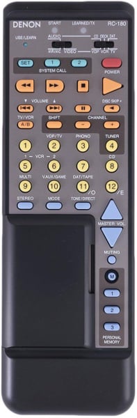 Replacement remote control for Denon RC-180