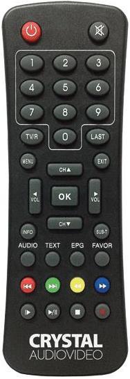 Replacement remote control for Crystal PRIME-HD