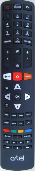 Replacement remote control for Artel LED40ART9000S