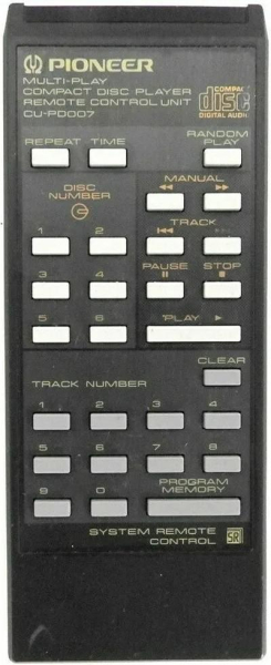 Replacement remote control for Pioneer PD-M50